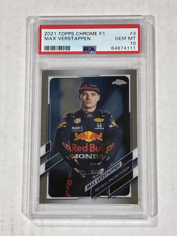 2021 Topps Chrome F 1 #3 Max Verstappen Portrait PSA 10