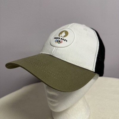 Paris 2024 Baseball Cap Trucker Mütze, Beige Schwarz. Einheitsgröße, verstellbar