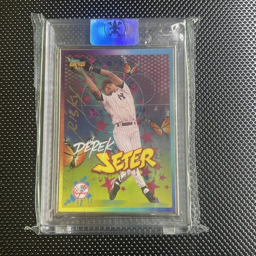 2021 TOPPS PROJECT 70 #745 DEREK JETER BY RISK P70 AP SILVER FRAME 08/51