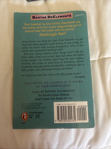 Nothing's Fair in Fifth Grade by Barthe DeClements (1990, Mass Market) - Imagen 2 de 2