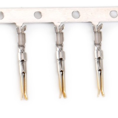 200PCS D-Sub Female Crimp Pins, 2mm Pitch Gold Plated DB Crimping Pin for DB9...
