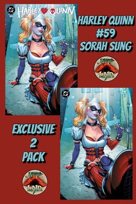 Harley Quinn #59 Sorah Suhng 2-Pack Exclusive LeapsLair Trade + Virgin
