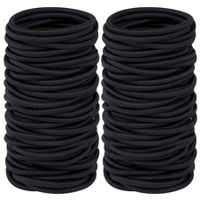 10/50Pcs 4Mm Mix Color Black No Damage Elastics Hair Ties Bands Leagues Pony Tai