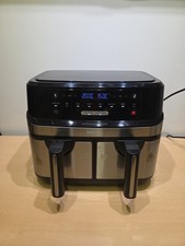 EMtronics Double Basket Air Fryer Large Digital 9 Litre Dual with Timer 