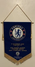 Chelsea FC v GNK Dinamo Zagabria UEFA Champions League 2022 Pennant Zastavica.
