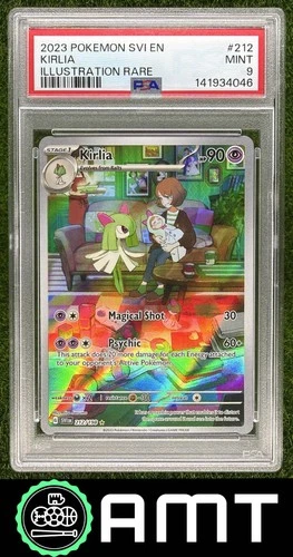 Kirlia PSA 9 2023 Pokemon Scarlet & Violet #212/198 Illustration Rare 4046
