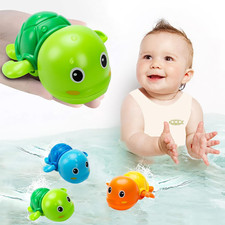 Bath Toys, Cute Swimming Turtle Baby Bath Toys for Toddler 1-3, Water Pool Float