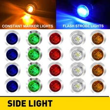 3/4" Strobe+Steady Marker Lights Dual Function 12V Warning Flash Light 10-20PCS