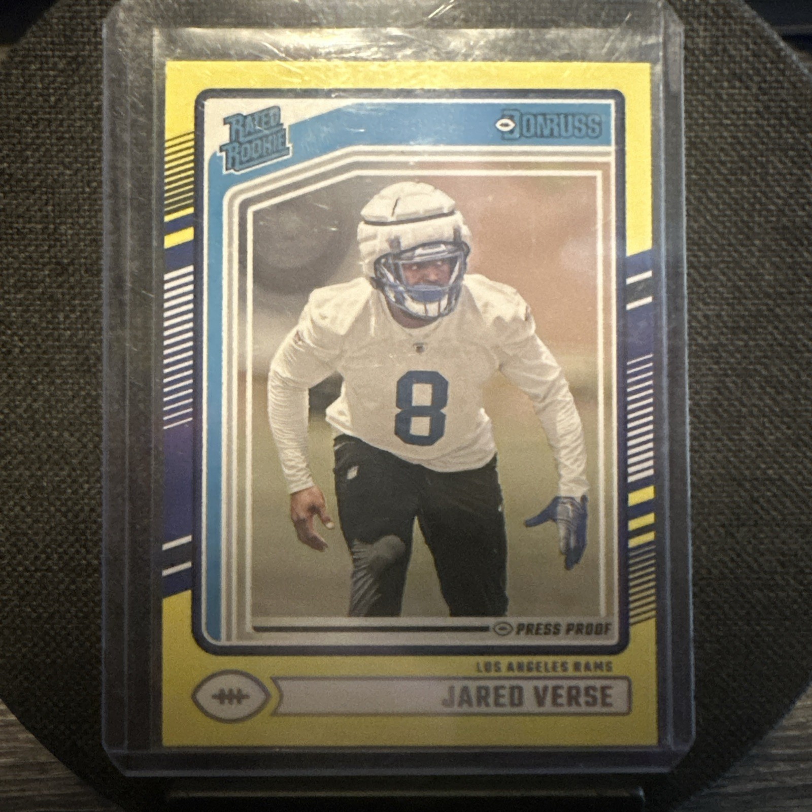 2024 Panini Donruss - Rated Rookie Jared Verse #341 Press Proof Yellow (RC)
