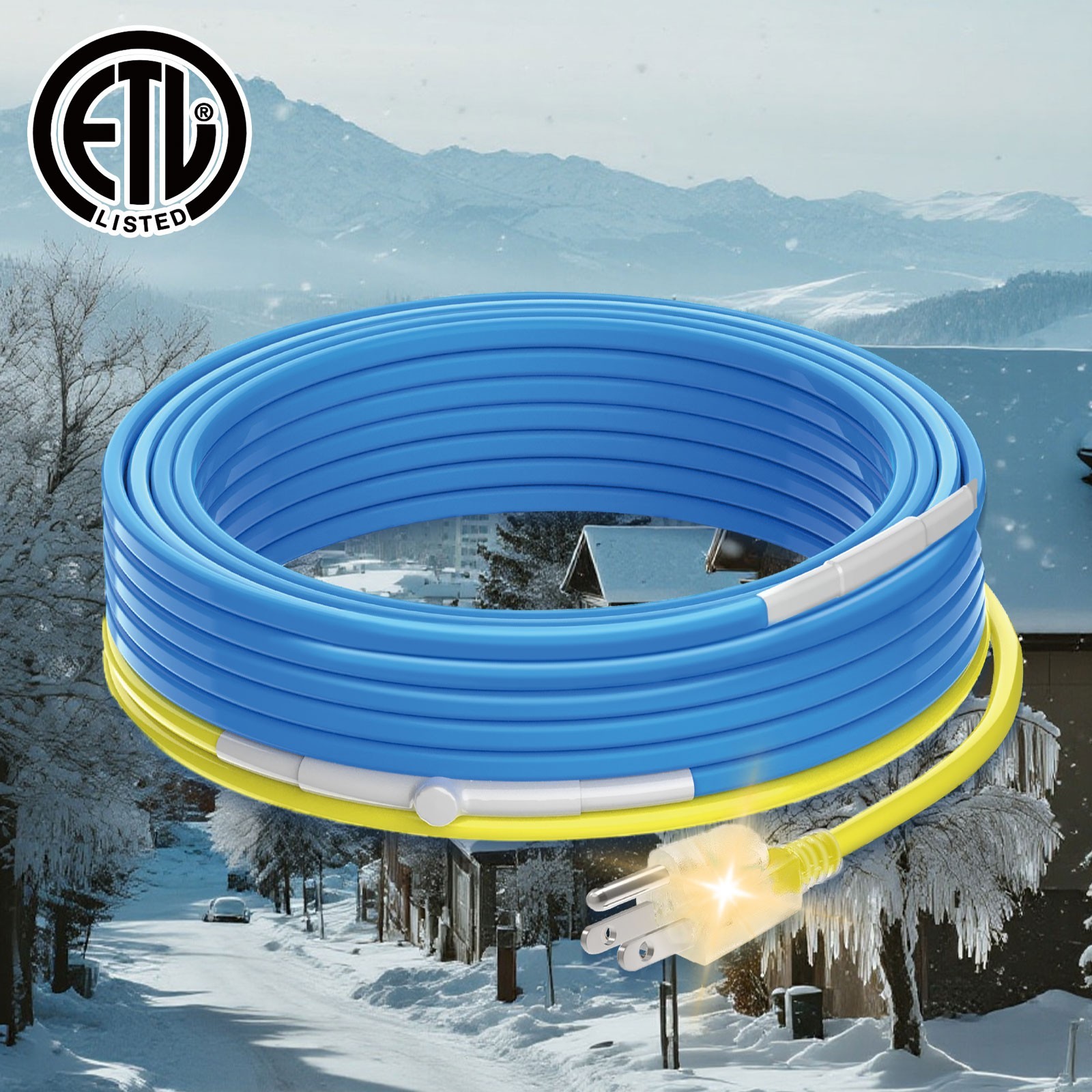 YeloDeer Indoor/Outdoor Water Pipe Heat Tape - Freeze Protection