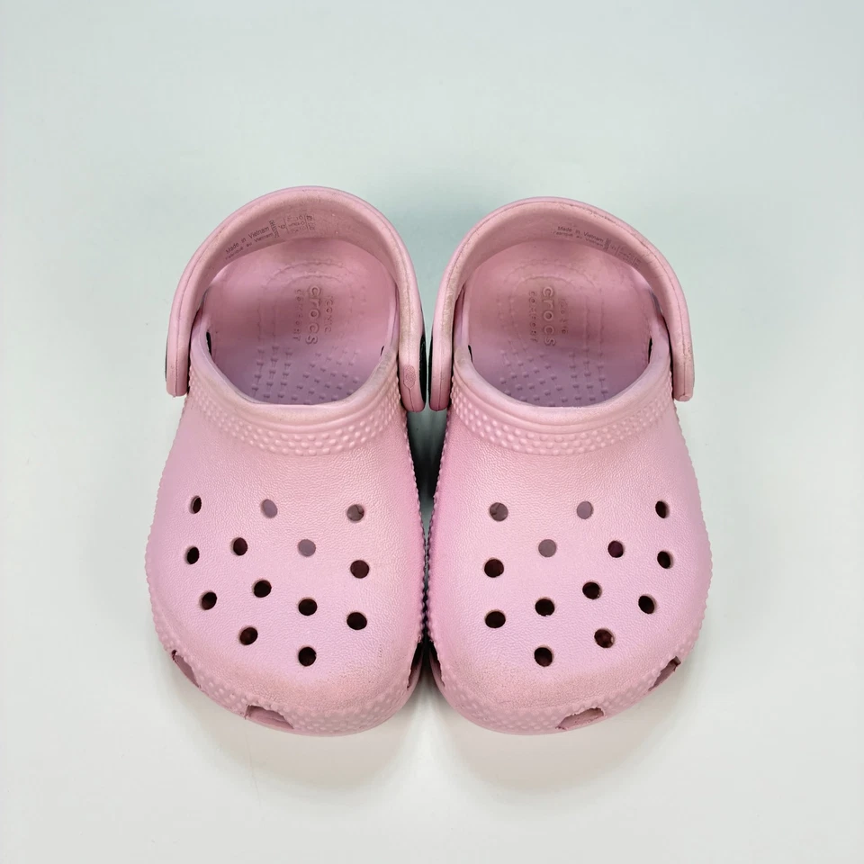 Crocs Classic Clog Ballerina Pink Comfortable Slip On Shoes 206990 Kids Size 5 - Image 3 of 4