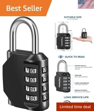 Versatile Resettable Combination Padlock - Ideal for Gym Lockers & Toolboxes