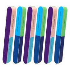 LNAUJS 6-Pack All-in-One Nail Buffer - Effortlessly Create Smooth Colorful