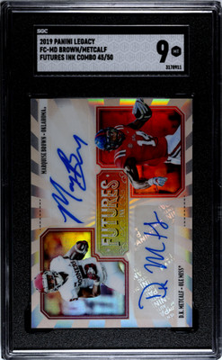 2019 Panini Legacy - Futures Ink Combos DK Metcalf, Marquise Brown #FC-MD /50...