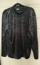 NWOT  Blair Sz LARGE Casual or Dress Soft Stretchy Velour Mock Neck Shirt Top
