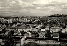 RPPC Pribram Czech Republic aerial view vintage postcard u685