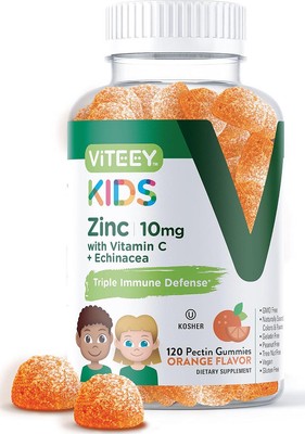 Zinc for Kids Gummies 10mg, with Vitamin C and Echinacea - Immune Support, Kids