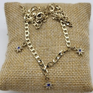 Authentic Lovely Celestial Shooting star necklace rhinestone gold plated chain