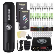 DRAGONHAWK M8 Complete Tattoo Kit 3.5mm Stroke Tattoo Pen Machine with Power