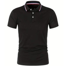 2025 Hot Sale Men's Summer Casual Breathable Comfortable Polo Shirt Men's Solid