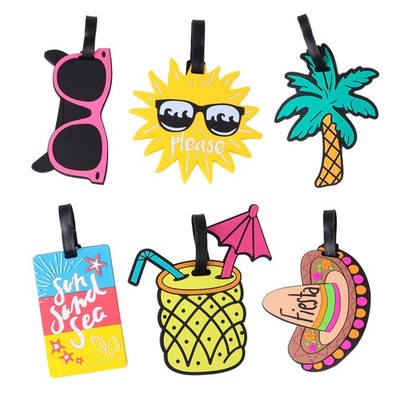 LOKIPA 6 Pack Unique Luggage Tags, Fun Luggage Tags for Women Men Summer Beac...