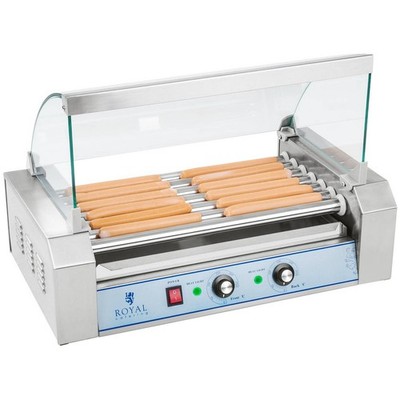 Hot Dog Maker Grill Hot Dog Gerät Hotdog Rollen Grill Edelstahl 1400 W 7 Rollen