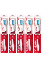 Lot Of 5 Colgate 360 Optic White Toothbrushes  Soft.  Color May Vary
