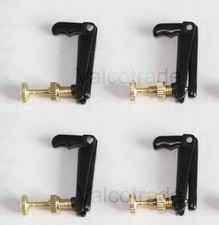Violin String Fine Tuner Adjusters. 4/4 or 3/4 Size Black / Gold Metal Tune