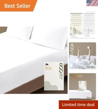 Soft Sateen California King Fitted Sheet - 600 Thread Count, Deep Pocket Design