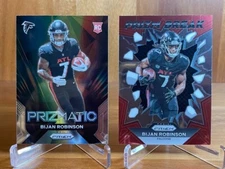 Bijan Robinson 2023 Prizm Prizmatic RC#19 + Prizm Break Insert #PB-8 Falcons