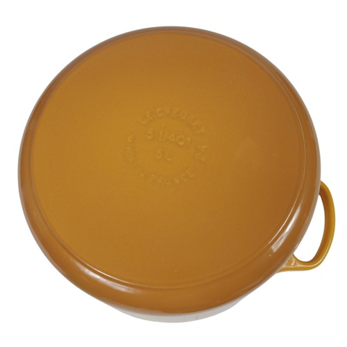 Cocette de four hollandais en fonte signée Le Creuset 5,25 quart de profondeur nectar - Photo 9 sur 12