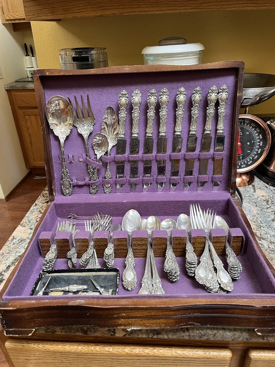 antique sterling silver flatware sets