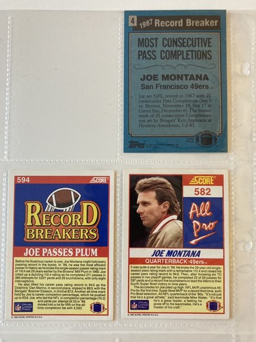 Joe Montana 3 Football Karten Sammlung, nicht bewertet, 88, 90 - Bild 2 von 5