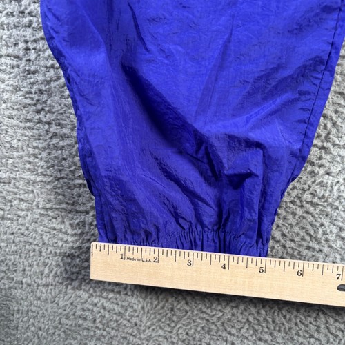 Vintage Nike Track Pants Purple Nylon Large Red Swoosh Logo 90s Windbreaker - Picture 9 of 10