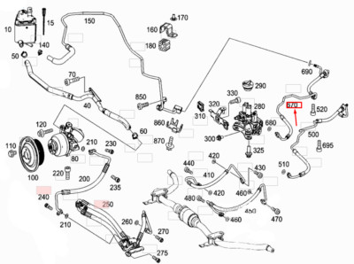 MERCEDES-BENZ GLE W166 Oil Low Pressure Line A1663201353 NEW GENUINE ...
