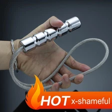 Metal Steel Slaver Whip  Binding for Men Woman Flogger Paddle Restraints Whip