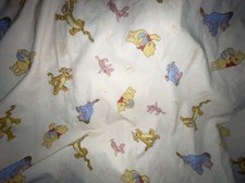 Vintage Disney Winnie the Pooh Fitted Crib bed Sheet Piglet Tigger Eeyore