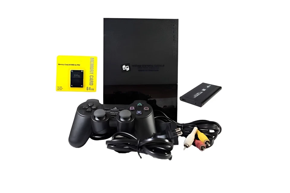 PlayStation 2 Slim The Smell of Early 2000 PS2 Console Bundle - Image 2 of 4