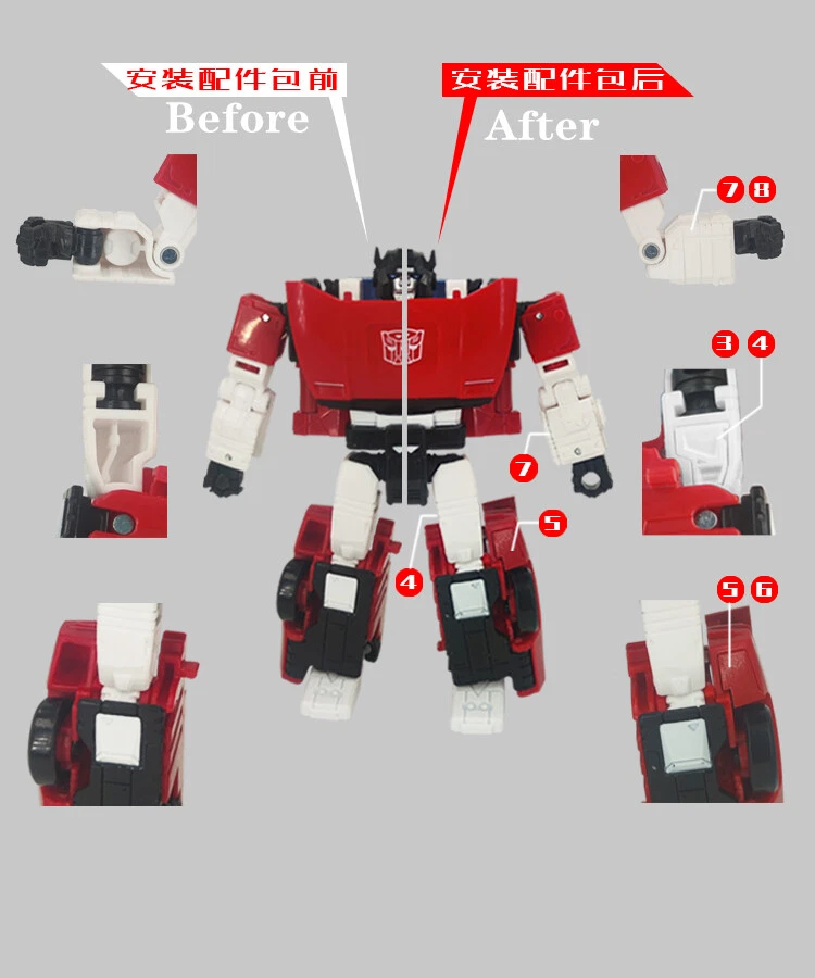 New Upgrade Kit Shoulder Gun Tail Spoiler Filler For Kingdom Sideswipe in stock! - Image 4 of 4