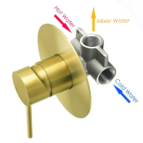 KYLINS Watermark Shower Twin Taps Mixer Tap Brushed Gold/Black/Gun Metal/Nickel - Picture 140 of 216