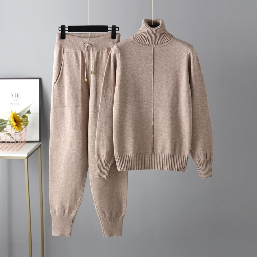 Pullover Zweiteiliges Set Damen Strick Hosenanzüge Trainingsanzüge - Bild 18 von 33