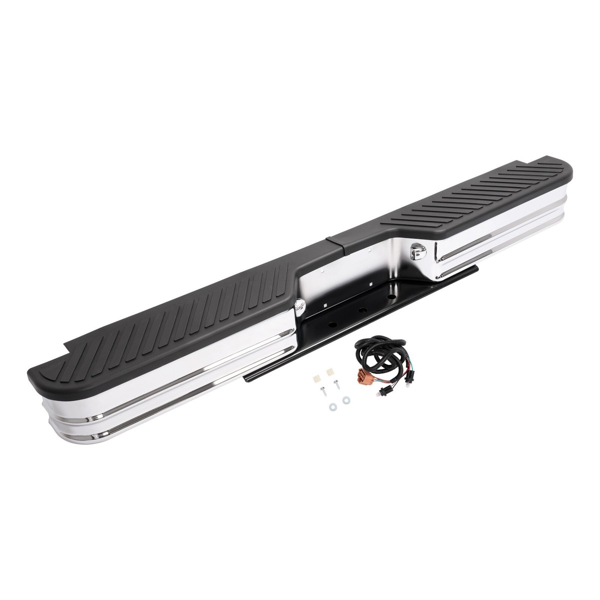 F150 Chrome Step Rear Bumper Fleetside Universal Steel Powder