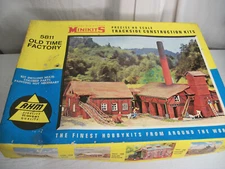 AHM Minikits #5811 Oldtime Factory HO Scale, Trackside Construction NEW with BOX
