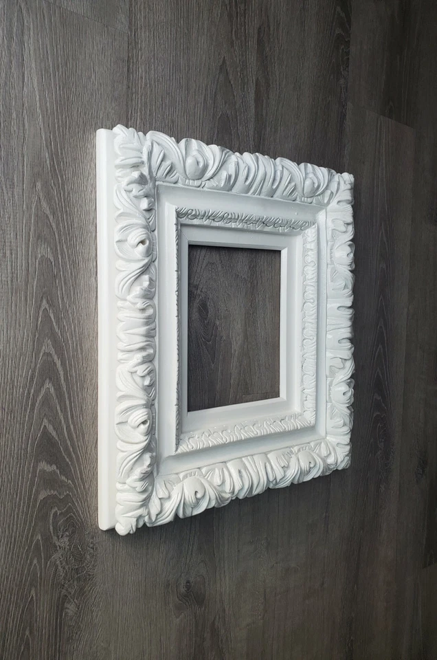 Marco de fotos blanco 8x10, marcos decorativos, impresión artística, lienzo, regalo de boda Foto 2 de 3