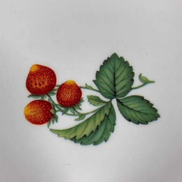 Juego de 2 piezas para servir pasteles de colección Royal Worcester England Fine China Fresa 1996 Foto 3 de 4