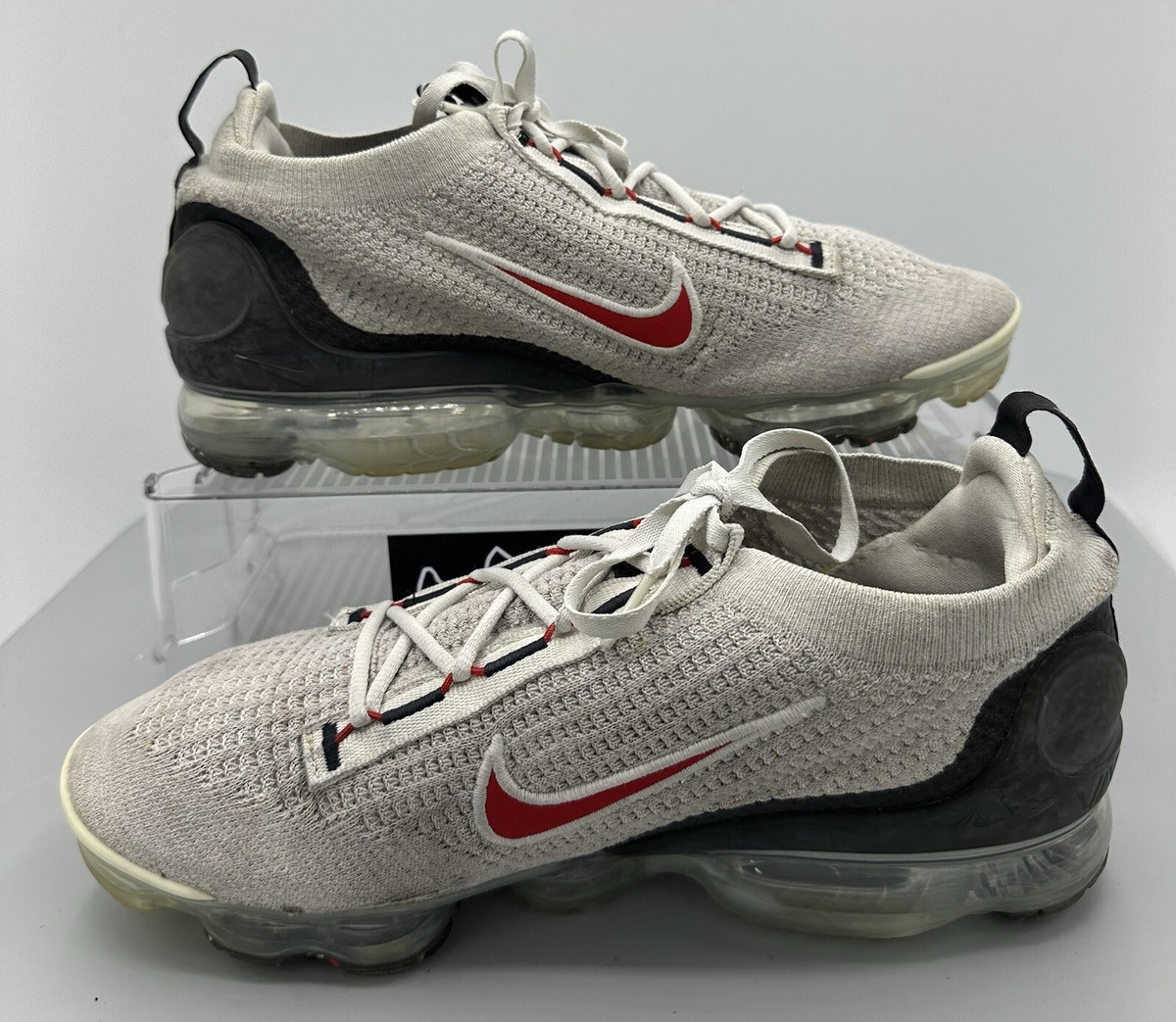 Nike Air VaporMax 2021 FK Light Bone University Red DH4085-003 Men’s Size 9.5 US Nike Air VaporMax 2021 FK Light Bone University Red DH4085  main image 4