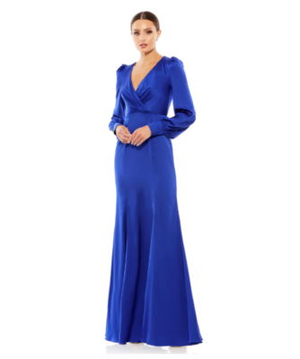 mac duggal royal blue dress Miren Light Blue Embellished Sequin Bandeau Maxi Dress – Club L London