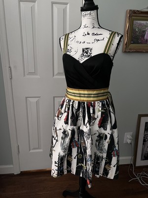 DIANE VON FURSTENBERG Black LBD Cocktail Dress Size 10 Retail $425 New