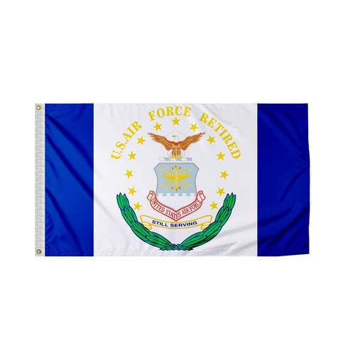 Promo Patriots US Airforce Retired Flag - USAF Veteran Flag -Printed 200D Nylon - Picture 7 of 69