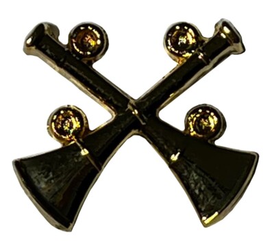 Lot of 3 Fire Captain Crossed Bugles Gold Motorcycle Hat Cap Lapel Pin POS-322
